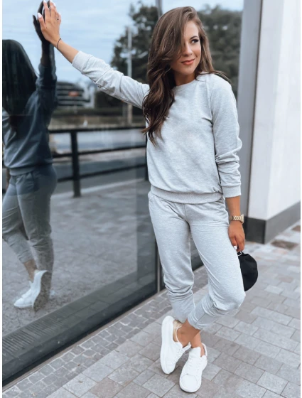 MILIAN dámská tepláková souprava světle šedá FashionStreet AY0816z