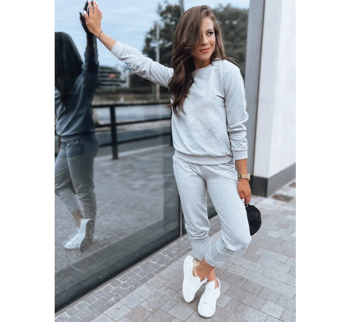 MILIAN dámská tepláková souprava světle šedá FashionStreet AY0816z