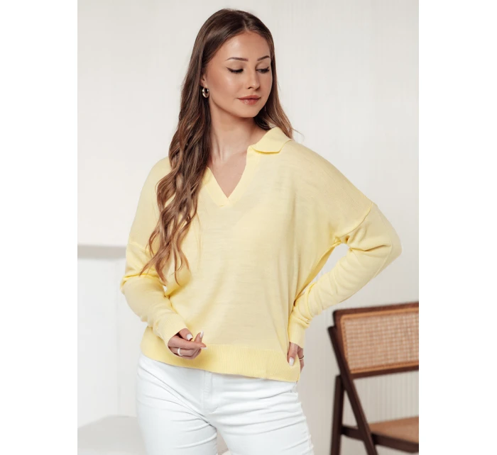 Dámský oversize svetr VISTILLA lemon FashionStreet MY2415