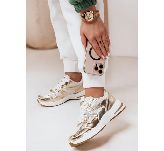 Dámské tenisky s plochou podrážkou ROYALFIT gold FashionStreet ZY0618 Dámské tenisky s plochou podrážkou ROYALFIT gold FashionStreet ZY0618