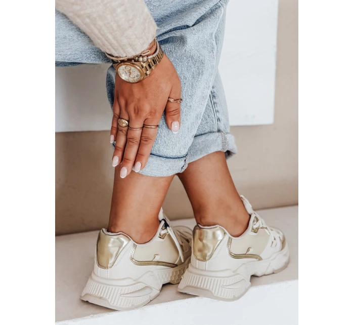 Dámské béžové tenisky model 21991939 - Dstreet Dámské béžové tenisky model 21991939 - Dstreet