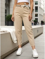 Dámské džíny mom fit s vysokým pasem béžové FashionStreet UY2936