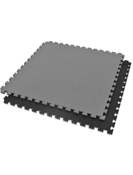 Bezpečnostní certifikovaná podložka na cvičení - Puzzle 1x1m - černošedá 2 cm Bezpečnostní certifikovaná podložka na cvičení - Puzzle 1x1m - černošedá 2 cm
