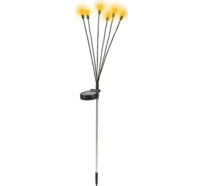 SOLÁRNÍ LAMPA TANČÍCÍ VE VĚTRU BÍLÉ KOULE 6 LED 72CM