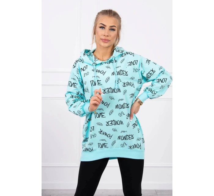 Mikina s nápisem mint