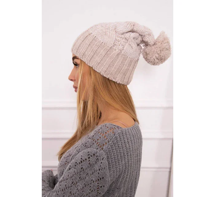 Fleecová čepice Paris model 18750765 light beige - K-Fashion Fleecová čepice Paris model 18750765 light beige - K-Fashion
