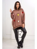 Zateplená mikina s model 19049180 motivem mocca - K-Fashion Zateplená mikina s model 19049180 motivem mocca - K-Fashion