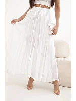 Dámská maxi bavlněná sukně s gumičkou v pase camelová Dámská maxi bavlněná sukně s gumičkou v pase camelová