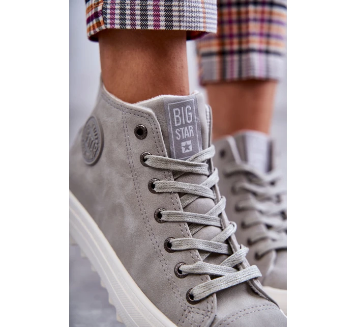 Dámské Tenisky Big Star Vysoké Zateplené Šedé model 21595899 - Big Star Shoes
