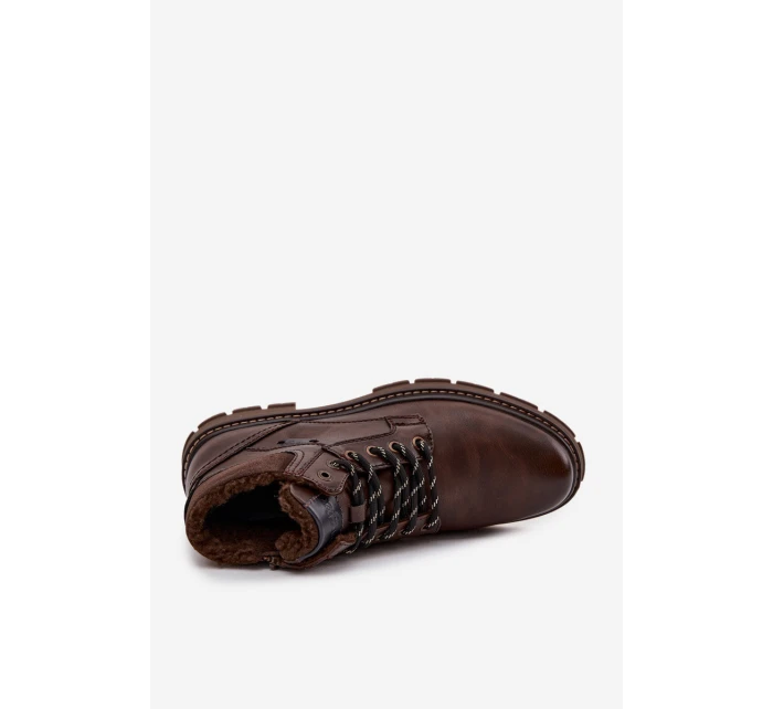 Pánské zateplené kozačky model 21713693 tmavě hnědé - Wrangler