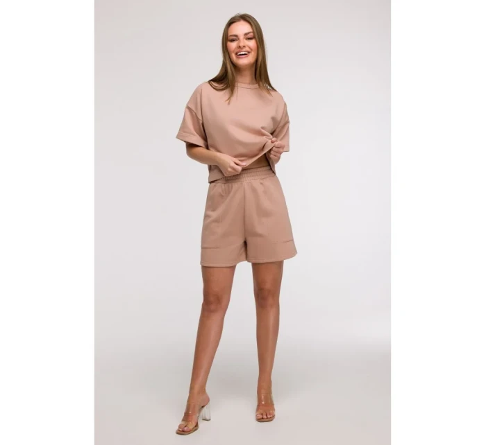 model 21047245 Šortky s kapsami mocca - BeWear model 21047245 Šortky s kapsami mocca - BeWear