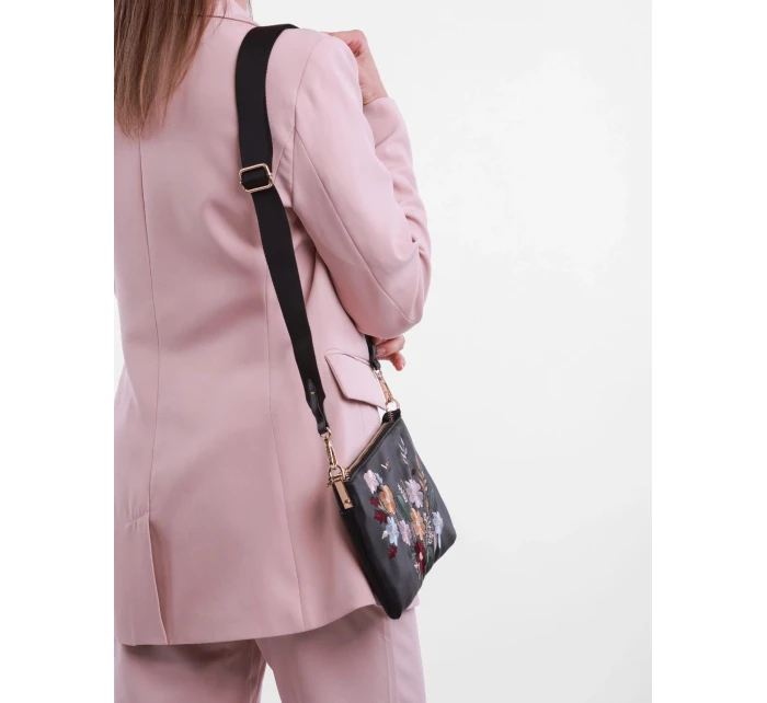 Dámská kabelka Vuch Lylann Flowers Black Dámská kabelka Vuch Lylann Flowers Black