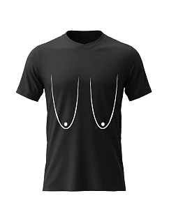 Dámské bavlněné tričko s potiskem - PRSA (VELKÁ) - černé