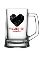 Personalizovaná pivní sklenice - dvě mapy jako srdce Personalizovaná pivní sklenice - dvě mapy jako srdce