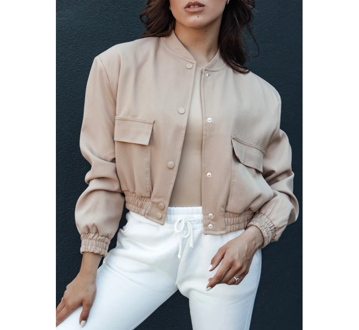 Dámská krátká bunda VERPI béžová FashionStreet TY4409
