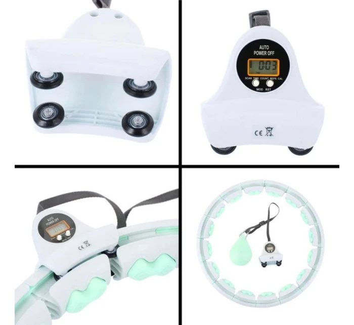 Obruč HMS HHW06 s výstupky, závažím a počítadlem zelená