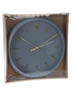 Nástěnné hodiny PP 30x4,5 cm šedé