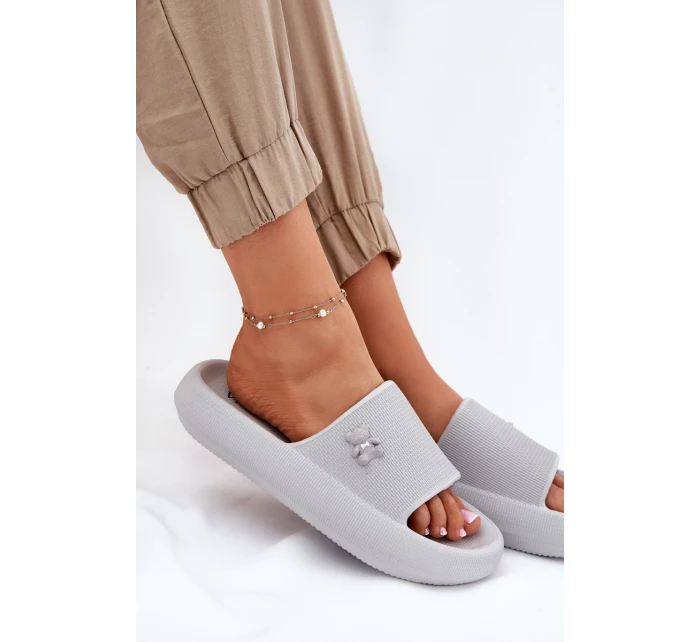 Dámské Pěnové Sandály Na Platformě S  Šedé model 21697225 - VINCEZA