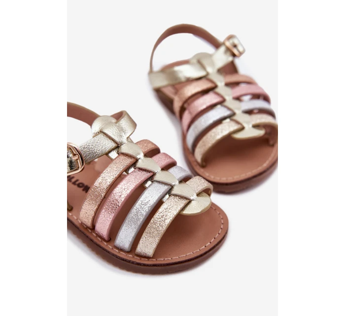 Dětské sandály dívčí z eko kůže zlaté Mariana Dětské sandály dívčí z eko kůže zlaté Mariana