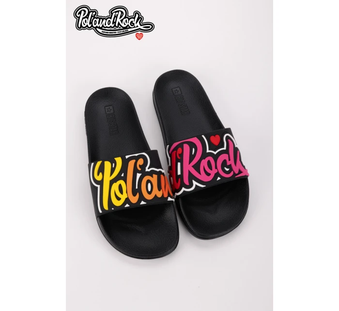 Sandály Pol'and'Rock Festival X Big Star SS174508 Černé Sandály Pol'and'Rock Festival X Big Star SS174508 Černé