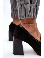 Kožené lodičky model 22025191 černé Laura Messi - SWEET SHOES Kožené lodičky model 22025191 černé Laura Messi - SWEET SHOES
