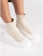 Moderní tenisky dámské hnědé bez podpatku Moderní tenisky dámské hnědé bez podpatku