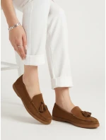 Dámské semišové hnědé mokasíny FashionStreet ZY1343