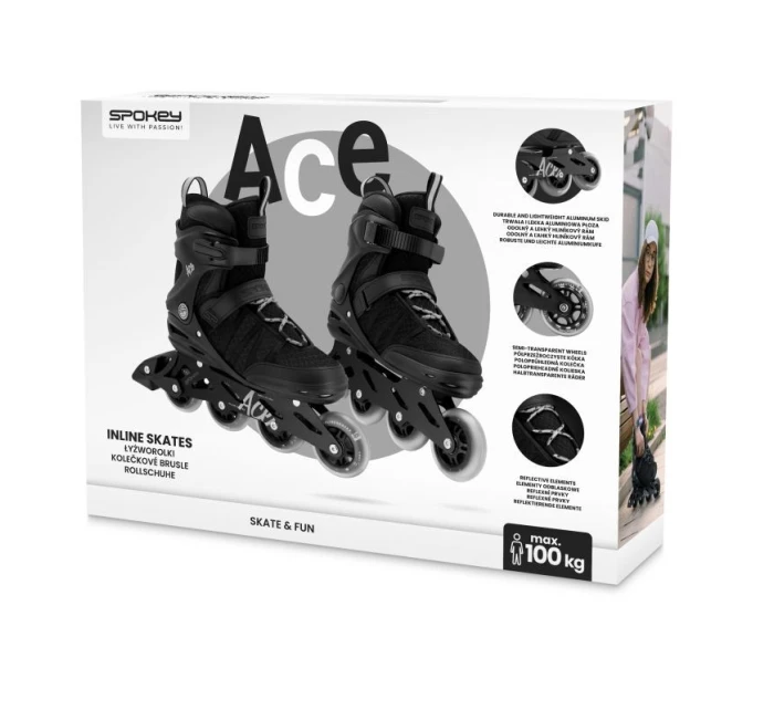 Kolečkové brusle Spokey Ace SPK-944696 r. 43