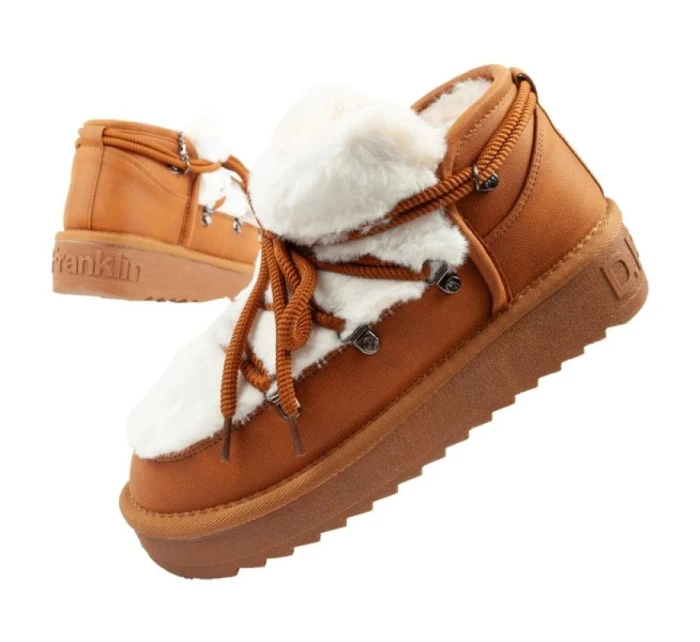 dámské sněhové boty zimní módní model 21395332 zateplené hnědé pro kotníkové dámské - D.Franklin