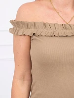 Velbloudí halenka s volánky