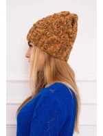 Fleecová čepice Roksana K209 hnědá