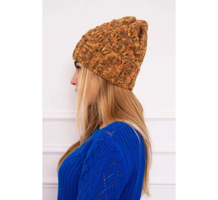 Fleecová čepice Roksana K209 hnědá