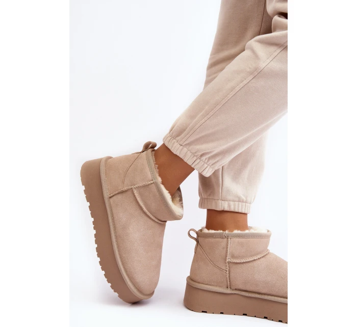 semišové nízké sněhule jasně béžové model 21638825 - Boto semišové nízké sněhule jasně béžové model 21638825 - Boto