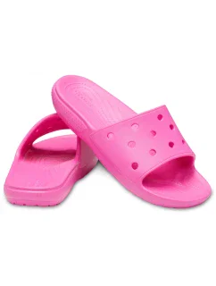 Dětské nazouváky Classic Slide 206396-6QQ Neon růžová - Crocs