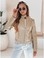 Dámská kožená bunda beige Dstreet model 21991902 - FashionStreet
