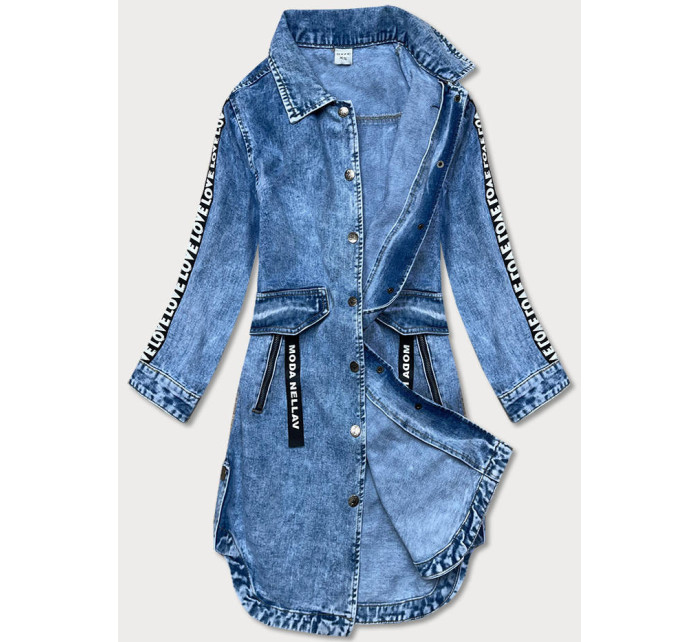 Světle modrá volná dámská džínová přes oblečení model 16996491 - P.O.P. SEVEN