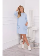 Šaty s kapucí modré Šaty s kapucí modré