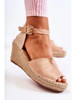 Pohodlné dámské sandály na klínu Světle růžová Dellia Pohodlné dámské sandály na klínu Světle růžová Dellia