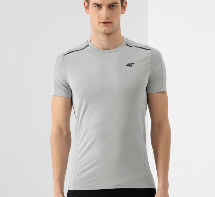 Pánské běžecké tričko H4L21-TSMF010-25S šedé - 4F