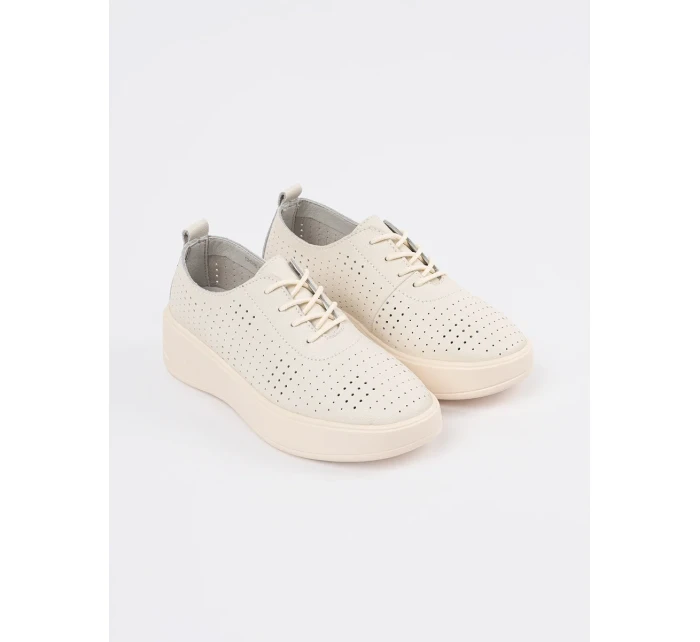 Praktické dámské Jasnobeżowy polobotky platforma Praktické dámské Jasnobeżowy polobotky platforma