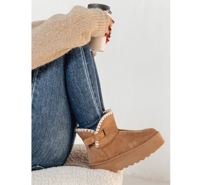 Dámské kozačky FLUFFIEZ camel FashionStreet ZY0561