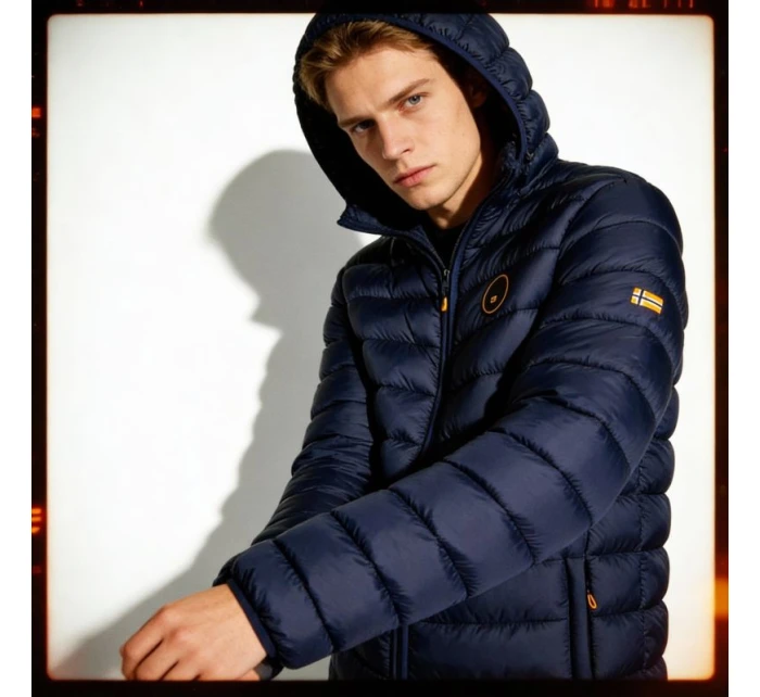 Geographical Norway pánská bunda AMIGOBADGE LONG HOOD DB NAVY MEN 233 NAVY (WY8852H/GN-MARINE)