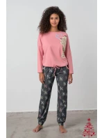 Dámské pyžamové kalhoty Printed Cuffed Pants model 17825449 - Vamp