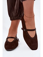 Felora Eko semišové balerínky s páskem