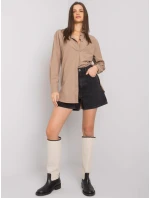 Košile EM KS model 16274877 tmavě lila - FPrice Košile EM KS model 16274877 tmavě lila - FPrice