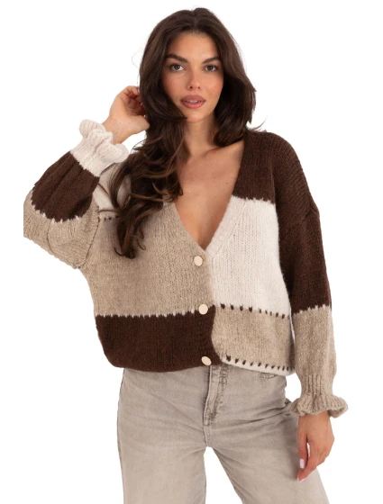 Svetr na zapínání model 218239 Rue Paris Svetr na zapínání model 218239 Rue Paris