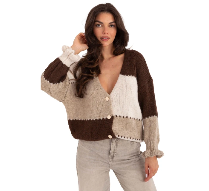 Svetr na zapínání model 218239 Rue Paris Svetr na zapínání model 218239 Rue Paris