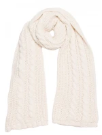 model 21417274 Pletená šála barva ecru - Moe model 21417274 Pletená šála barva ecru - Moe