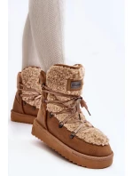 Vodotěsné boty na platformě D.Franklin Hnědá Vodotěsné boty na platformě D.Franklin Hnědá