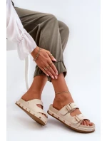 Dámské pantofle na platformě Big Star Béžová